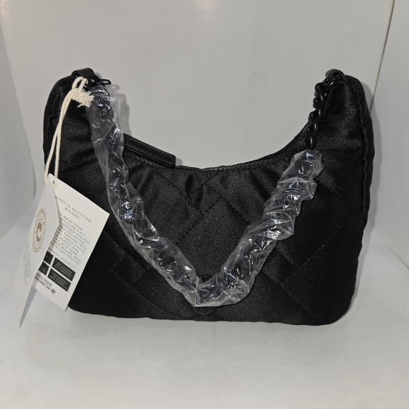 Kurt Geiger London Black Quilted Nylon Convertible Hobo Shoulder Bag. - Picture 3 of 14